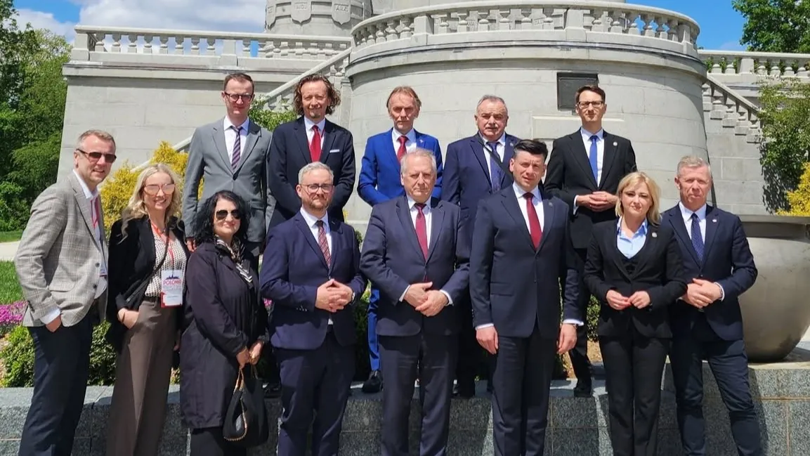 Małopolska Region delegation group photo in Springfield, Illinois, 2026