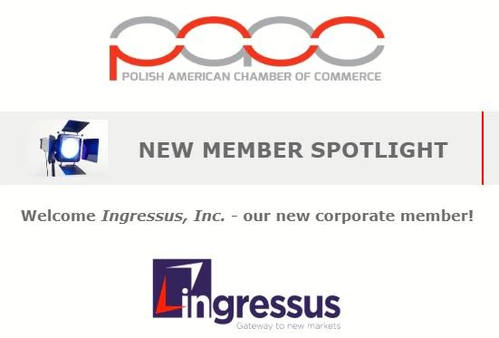 PACC New Member Spotlight welcoming Ingressus, Inc. as a new corporate member, with the PACC and Ingressus logos